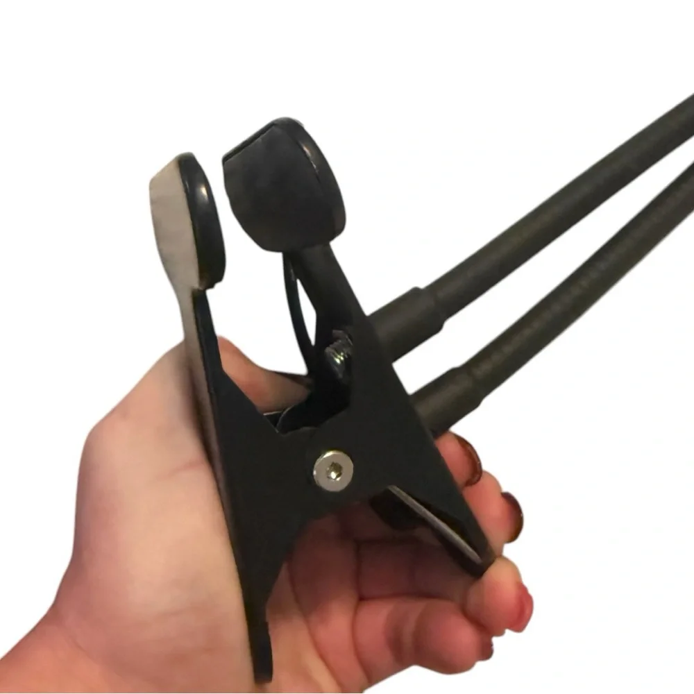 Goose Neck Selfie Light Phone Holder- Clamps to table- 3 Light Modes-360’ Rotate